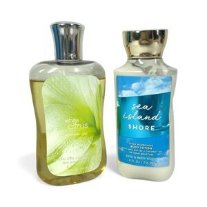 Bath & Body Works White Citrus Shower Gel + Sea Island Shore Lotion Set